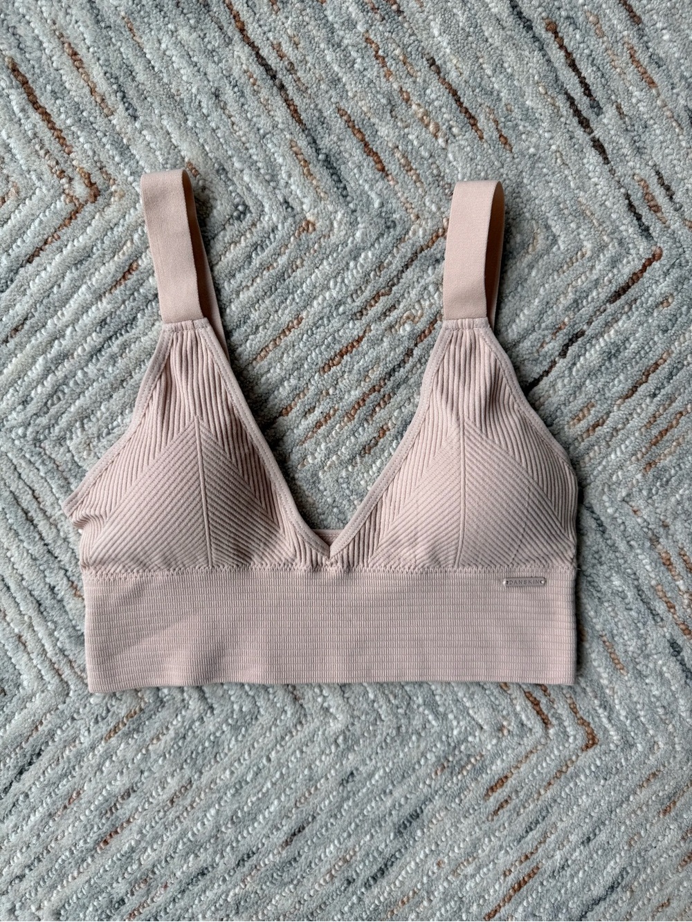 Danskin Peach Seamless Ribbed Bralette/Cropped Tank